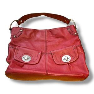 Vintage Women’s Etienne Aigler Red Leather Hobo Bag